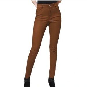 WHBM The Skinny High-Rise Faux Leather Pants Clay Brown Size 00